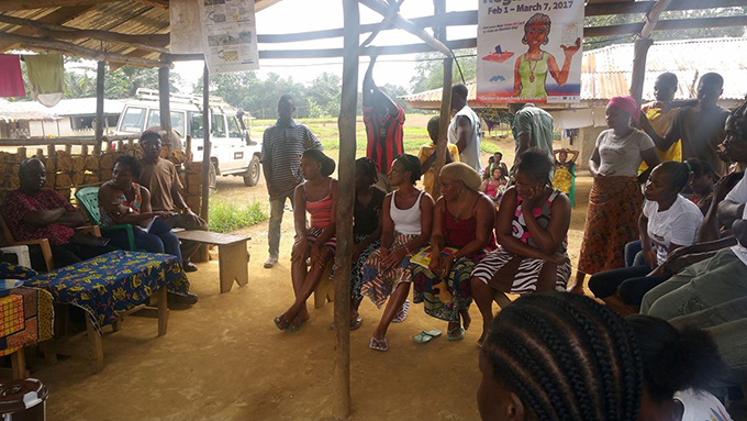 Cross- section of a joint community group discussion held in the Kwaituo Juaryen Town- Sinoe County. Photo Credit: Tearfund/Teta Lincoln