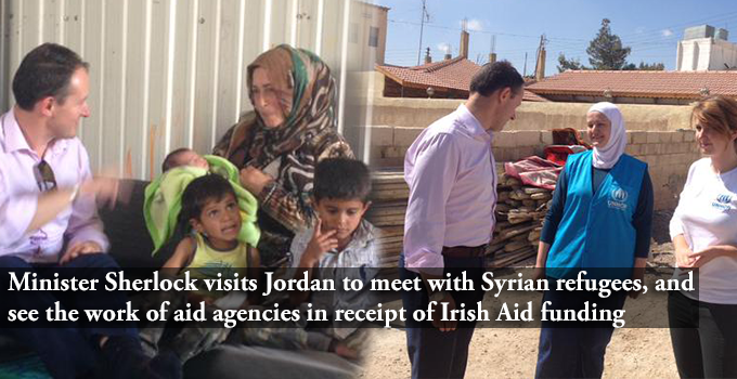 Minister Sherlock visits Jordan to meet with Syrian refugees, and see the work of aid agencies in receipt of Irish Aid funding