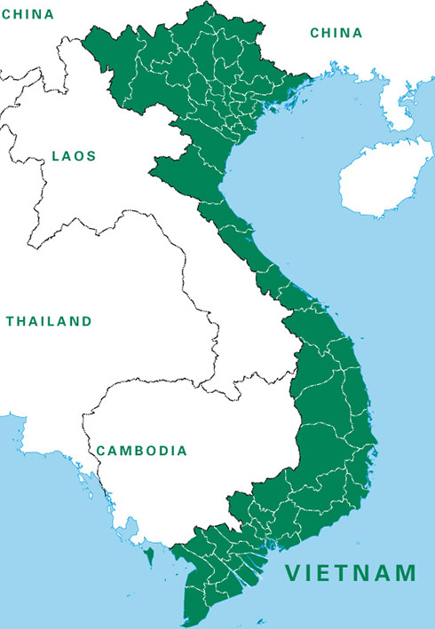 Large map of Vietnam