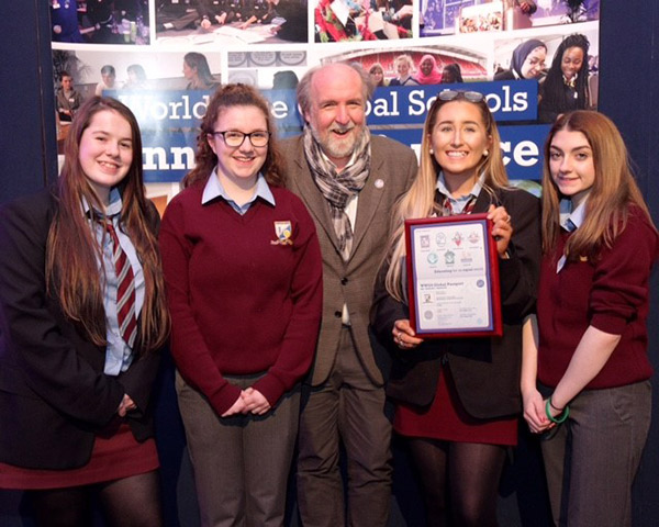 Michael Doorly with students from Millstreet Community School, Co Cork